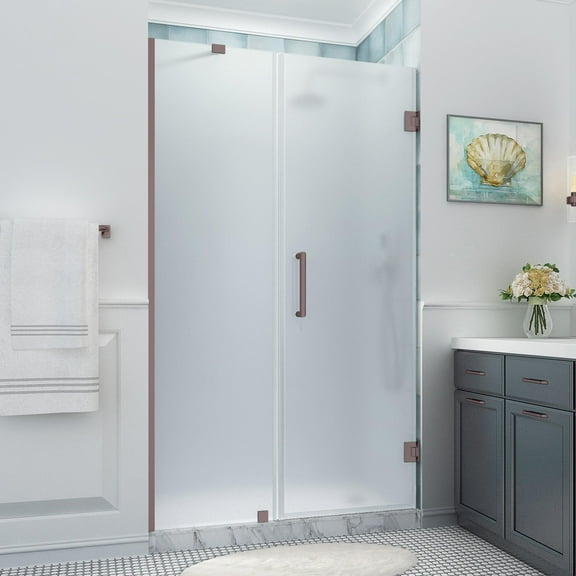 Aston Sdr965fruw-512980 Belmore Xl 80" High X 51" Wide Hinged Frameless Shower Door -