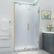 Aston Sdr965fruw-523080 Belmore Xl 80" High X 52" Wide Hinged Frameless Shower Door - Gold