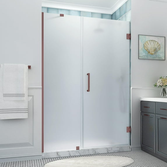Aston Sdr965fruw-543080 Belmore Xl 80" High X 54" Wide Hinged Frameless Shower Door -