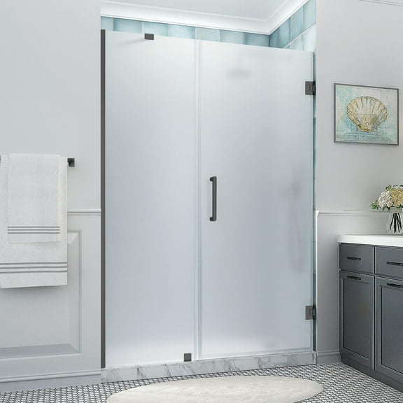 Aston Sdr965fruw-563280 Belmore Xl 80" High X 56" Wide Hinged Frameless Shower Door -