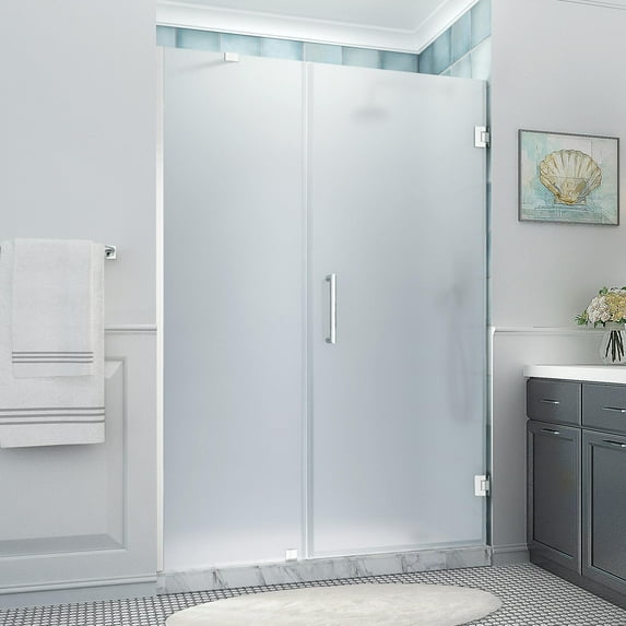 Aston Sdr965fruw-583480 Belmore Xl 80" High X 58" Wide Hinged Frameless Shower Door -