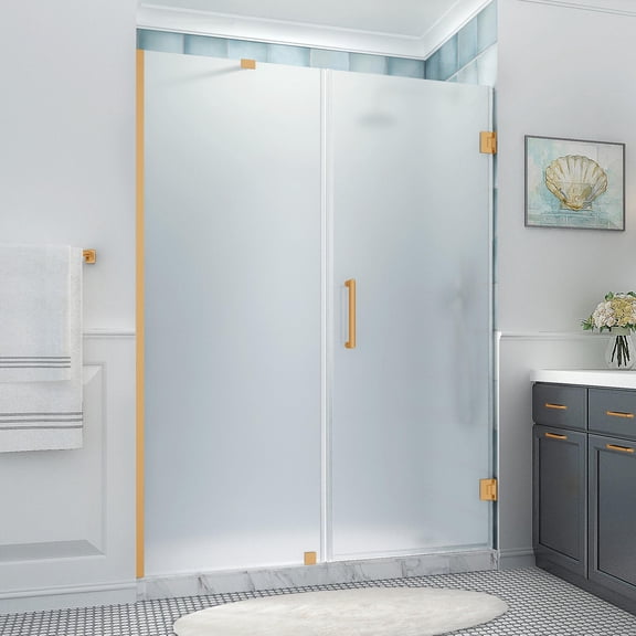 Aston SDR965FRUW-BG-613180 Belmore Xl 80" High X 61" Wide Hinged Frameless Shower Door -