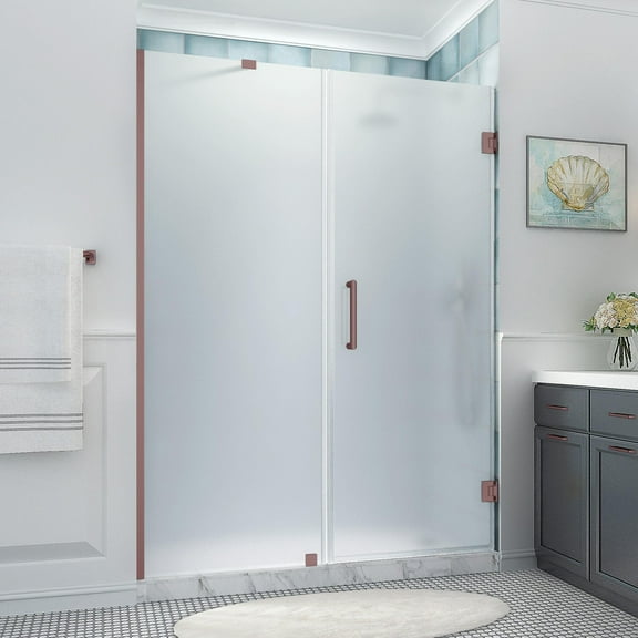Aston Sdr965fruw-633380 Belmore Xl 80" High X 63" Wide Hinged Frameless Shower Door -