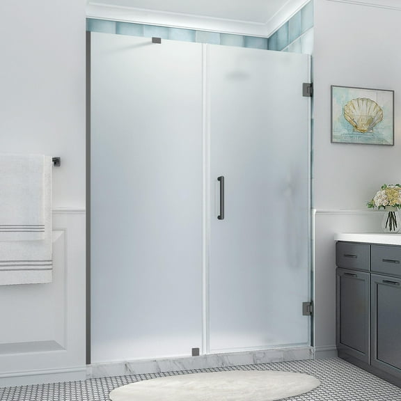 Aston Sdr965fruw-693580 Belmore Xl 80" High X 69" Wide Hinged Frameless Shower Door -