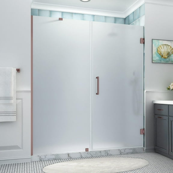 Aston Sdr965fruw-743880 Belmore Xl 80" High X 74" Wide Hinged Frameless Shower Door -