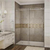 Aston Sdr976-60-10 60" X 75" Completely Frameless Shower Door - Stainless Steel