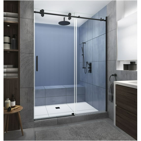 Aston Sdr978ez.Uc-5680-L Langham Xl 80" High X 56" Wide Sliding Frameless Shower Door -