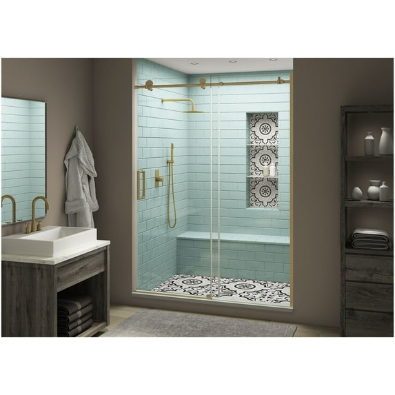 Aston Sdr984ez.Uc-4880-L Coraline Xl 80" High X 48" Wide Sliding Frameless Shower Door -