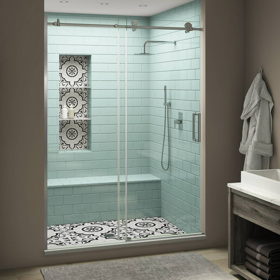 Aston Sdr984ez.Uc-6480-R Coraline Xl 80" High X 64" Wide Sliding Frameless Shower Door -