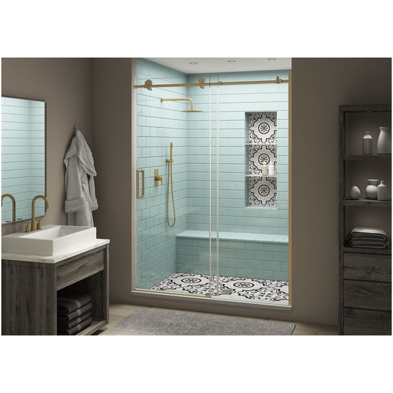 Aston SDR984EZ.UC-BG-7280-L Coraline Xl 80" High X 72" Wide Sliding Frameless Shower Door
