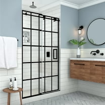 Aston Sdr984wfs4880r Kamaya Xl 80" High X 48" Wide Sliding Frameless Shower Door - Black