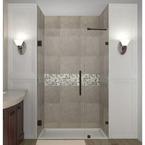 Aston Sdr985-48-10 Nautis 48" Wide X 72" High Frameless Hinged Shower Door - Bronze