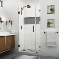 Aston Sdr985ez-363080 Nautis Xl 80" High X 36" Wide Hinged Frameless Shower Door - Bronze