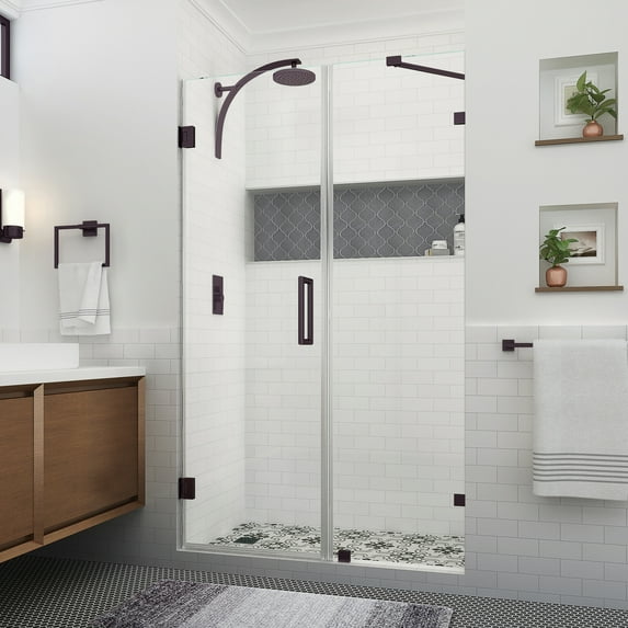 Aston Sdr985ez-502880 Nautis Xl 80" High X 50" Wide Hinged Frameless Shower Door - Bronze