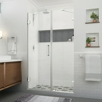 Aston Sdr985ez-532980 Nautis Xl 80" High X 53" Wide Hinged Frameless Shower Door - Chrome