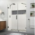 thumbnail image 1 of Aston SDR985EZ-MB-583480 Nautis Xl 80" High X 58" Wide Hinged Frameless Shower Door -, 1 of 7