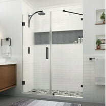 Aston Sdr985ez-603080 Nautis Xl 80" High X 60" Wide Hinged Frameless Shower Door - Black