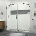 thumbnail image 1 of Aston Sdr985ez-703680 Nautis Xl 80" High X 70" Wide Hinged Frameless Shower Door - Black, 1 of 7