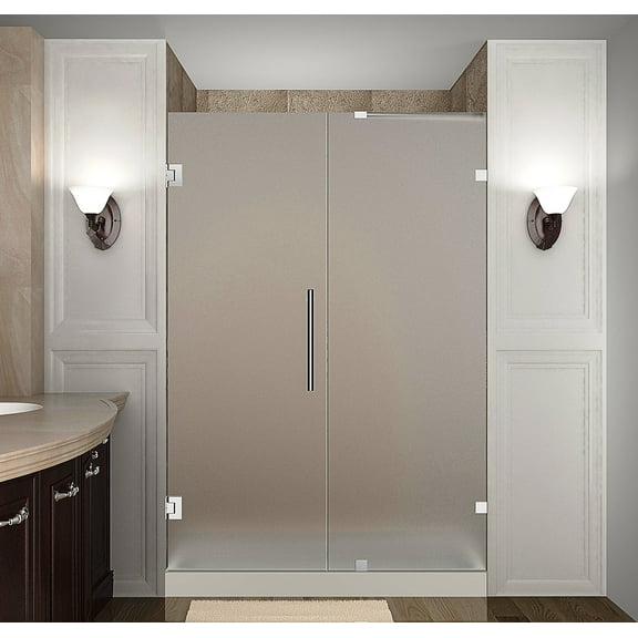 Aston Sdr985f-48-10 Nautis 48" Wide X 72" High Frameless Hinged Shower Door - Chrome