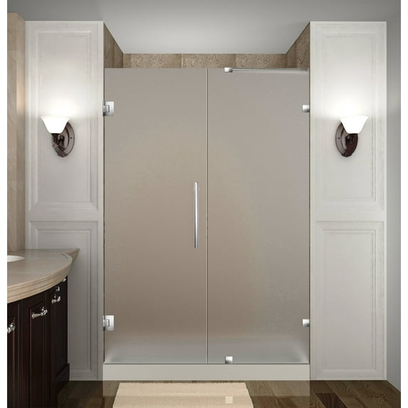 Aston Sdr985f-49-10 Nautis 49" Wide X 72" High Frameless Hinged Shower Door - Stainless