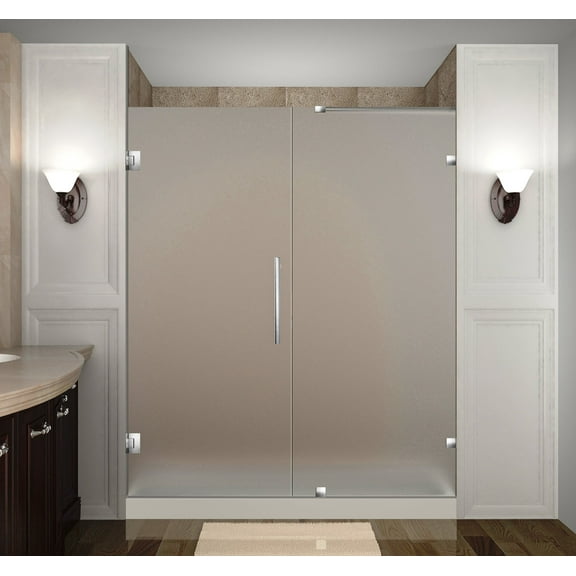Aston Sdr985f-68-10 Nautis 68" Wide X 72" High Frameless Hinged Shower Door - Stainless