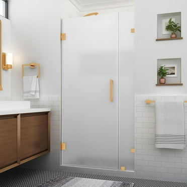 Aston Sdr985fruw-383280 Nautis Xl 80" High X 38" Wide Hinged Frameless Shower Door - Gold