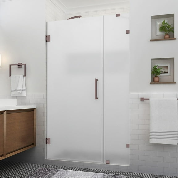 Aston Sdr985fruw-443080 Nautis Xl 80" High X 44" Wide Hinged Frameless Shower Door -