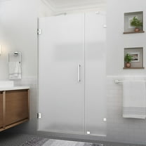 Aston Sdr985fruw-473380 Nautis Xl 80" High X 47" Wide Hinged Frameless Shower Door -