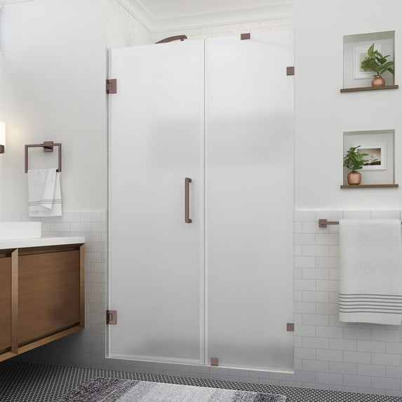 Aston Sdr985fruw-502880 Nautis Xl 80" High X 50" Wide Hinged Frameless Shower Door -