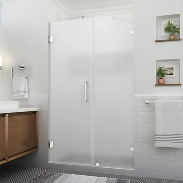Aston Sdr985fruw-532980 Nautis Xl 80" High X 53" Wide Hinged Frameless Shower Door -