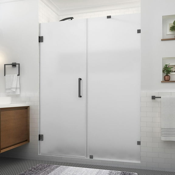 Aston Sdr985fruw-623280 Nautis Xl 80" High X 62" Wide Hinged Frameless Shower Door - Black