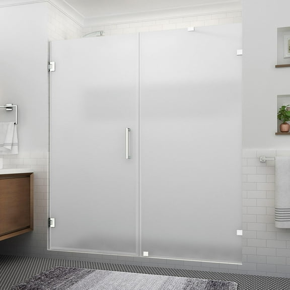 Aston Sdr985fruw-713780 Nautis Xl 80" High X 71" Wide Hinged Frameless Shower Door -