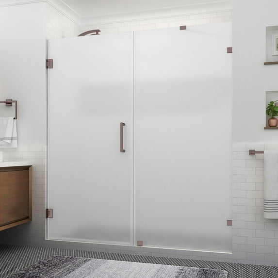 Aston Sdr985fruw-743880 Nautis Xl 80" High X 74" Wide Hinged Frameless Shower Door -