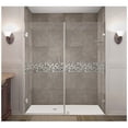 thumbnail image 1 of AstonGlobal SDR990-SS-69-10 Nautis 69 x 72 in. Completely Frameless Hinged Shower Door with Glass Shelves in Stainless Steel, 1 of 7