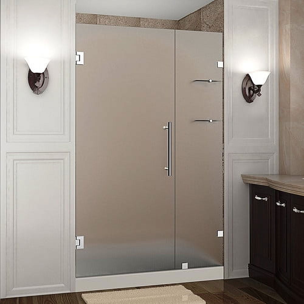 Nautis GS 47" x 72" Frameless Frosted Glass Hinged Shower Door