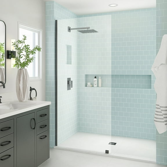 Aston Sdr996ez-3080 Elyse Xl 80" High X 30" Wide Frameless Shower Panel - Black