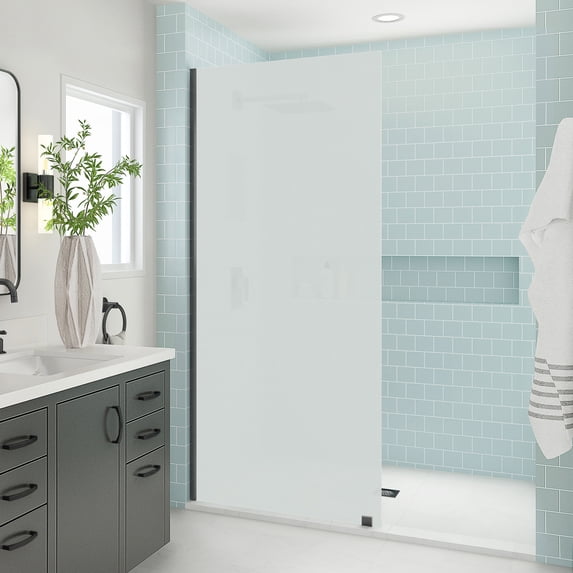 Aston SDR996FRUW-MB-3080 Elyse Xl 80" High X 30" Wide Frameless Shower Panel - Black