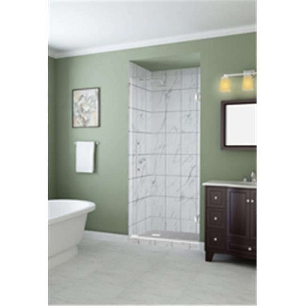Kinkade 72" High x 24" Wide Frameless Clear Tempered Glass Shower Door