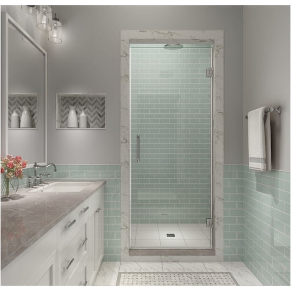 Aston SDR997EZ-CH-2980 Kinkade Xl 80" High X 29" Wide Hinged Frameless Shower Door -