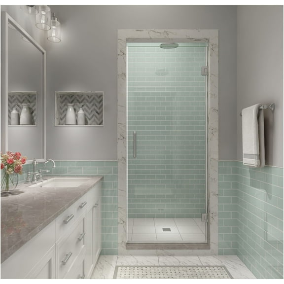 Aston Sdr997ez-3580 Kinkade Xl 80" High X 35" Wide Hinged Frameless Shower Door -