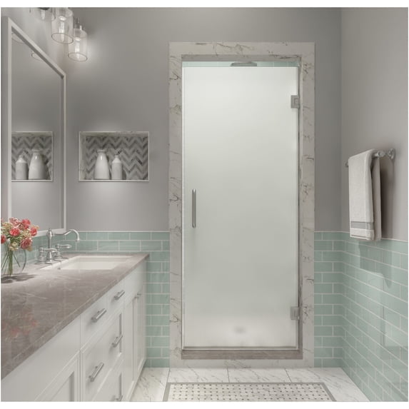Aston SDR997FRUW-SS-25580 Kinkade Xl 80" High X 25-1/2" Wide Hinged Frameless Shower Door