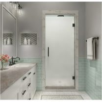 Aston Sdr997fruw-2580 Kinkade Xl 80" High X 25" Wide Hinged Frameless Shower Door - Black