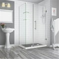 thumbnail image 1 of Aston SEN962EZ-CH-422832-10 72 x 42 x 32.38 in. Bromley Frameless Corner Hinged Shower Enclosure with Glass Shelves, Chrome, 1 of 7