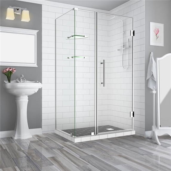 Aston SEN962EZ-CH-492734-10 Bromley Gs 72" High X 49" Wide X 34" Deep Hinged Frameless