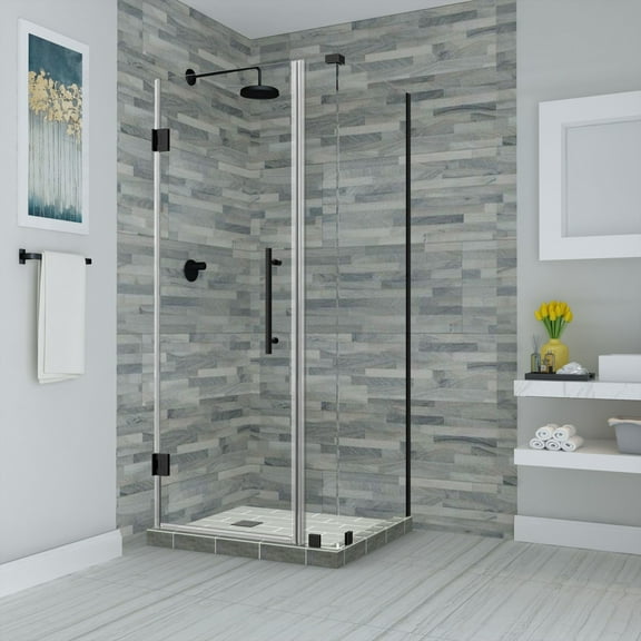 Aston Sen967ez-342838-10 Bromley 72" High X 34" Wide X 38" Deep Hinged Frameless Shower