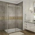 thumbnail image 1 of AstonGlobal SEN976-CH-48-10 Moselle 48 x 35 x 75 in. Completely Frameless Sliding Shower Door Enclosure in Chrome, 1 of 5