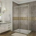thumbnail image 1 of AstonGlobal SEN976-SS-48-10 Moselle 48 x 35 x 75 in. Completely Frameless Sliding Shower Door Enclosure in Stainless Steel, 1 of 5