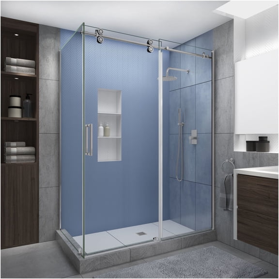 Aston SEN979EZ.UC-CH-483480-L Langham Xl 80" High X 48" Wide X 34" Deep Sliding Frameless
