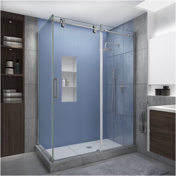 Aston SEN979EZ.UC-SS-483880-L Langham Xl 80" High X 48" Wide X 38" Deep Sliding Frameless