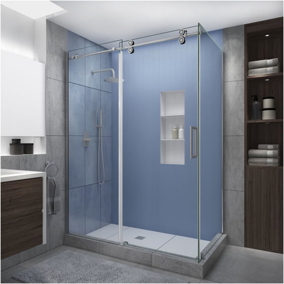 Aston SEN979EZ.UC-SS-523880-R Langham Xl 80" High X 52" Wide X 38" Deep Sliding Frameless